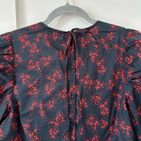 NWT Thakoon Collective Floral Puff Sleeve Top Size M - Picture 7 of 12